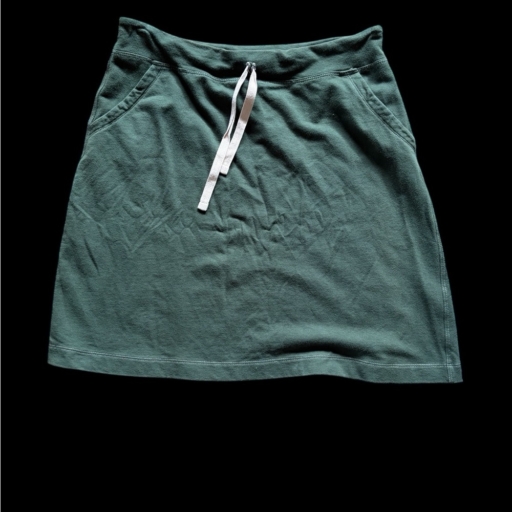 Green Cotton Casual Women's Skirt